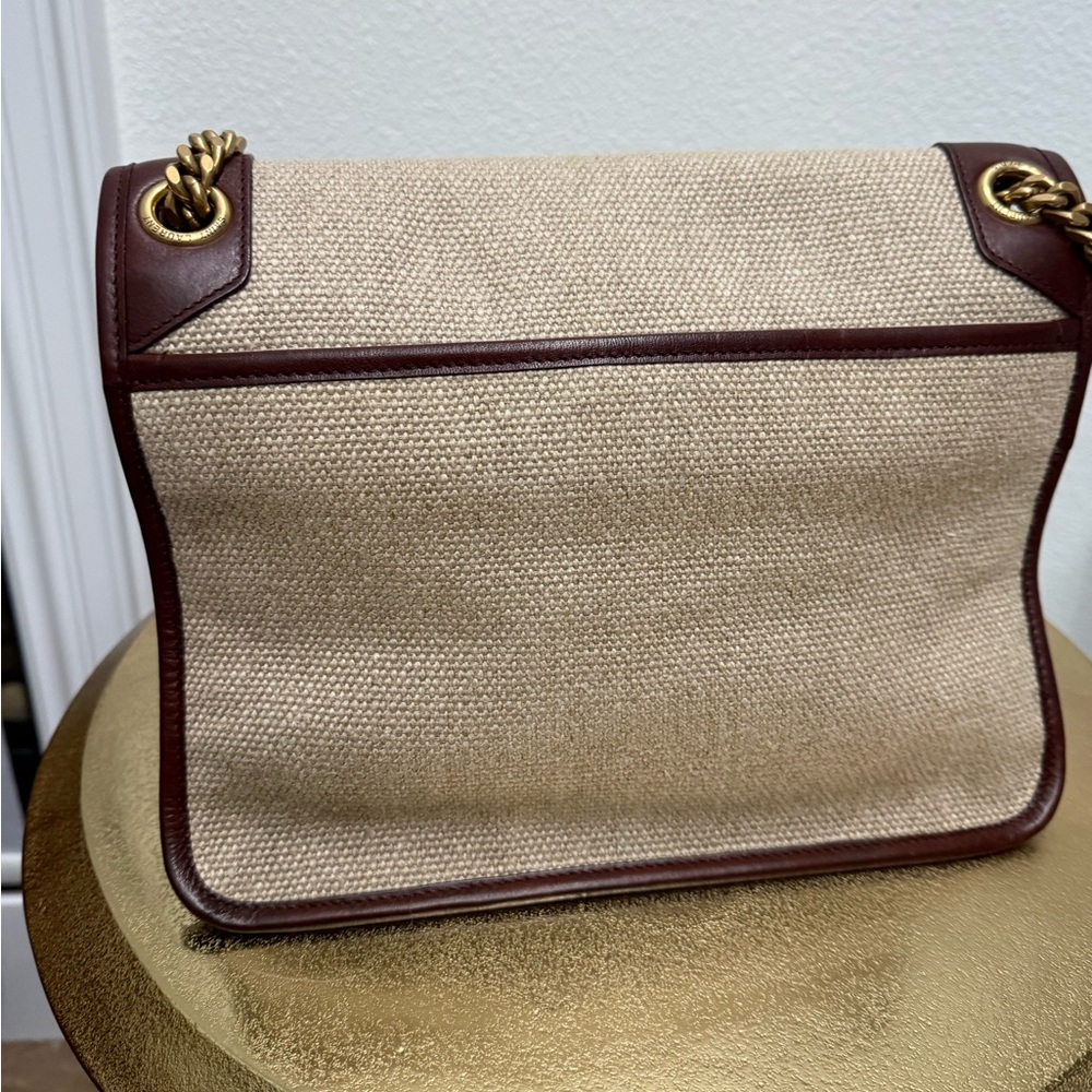 Yves Saint Laurent Tan and Brown Chain Shoulder Bag - Picture 3 of 8